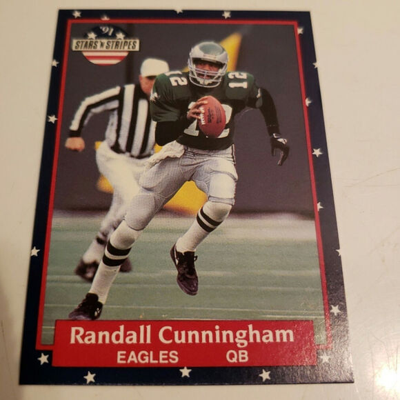 Randall Cunningham 1991 Fleer Stars & Stripes #97 - Philadelphia Eagles - NFL - Picture 1 of 3